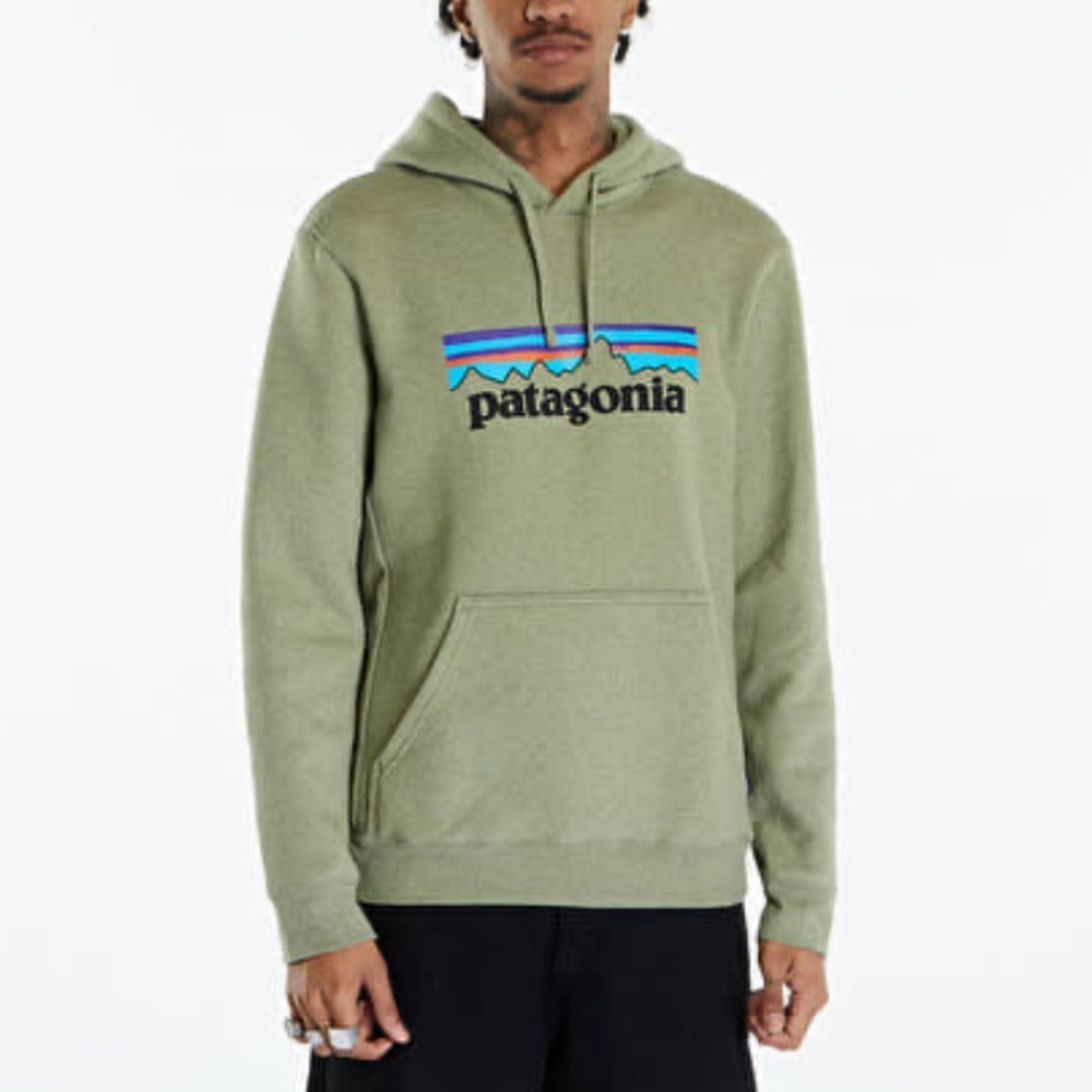 Patagonia® Worn Wear P-6 Logo Uprisal Hoody Buckhorn Green Regular Fit Med VGC